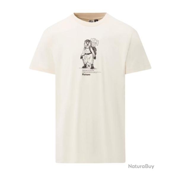Tee Shirt en Coton Homme Picture "D&S BEEAR TEE" M Blanc