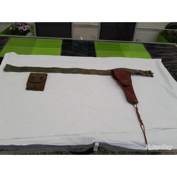 Ceinturon U.S. M-1936, �tui pour 1911, porte-chargeurs, WW2, TBE