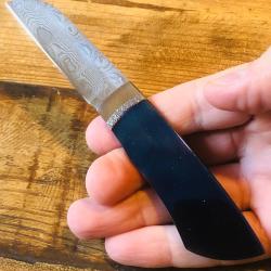 Couteau AIR knife de Roberto Ottonello Acier Titane Ultra Plat Lame Damas Inox Unique - neuf