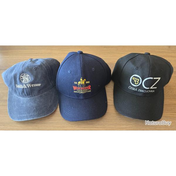 casquette lot de 3 : Winchester-CZ-Smith&Wesson