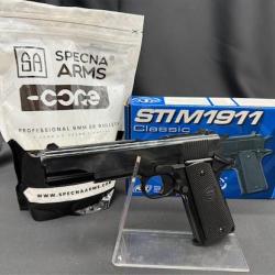 PACK PR&Ecirc;T A TIRER PISTOLET 6MM STI 1911 RESSORT