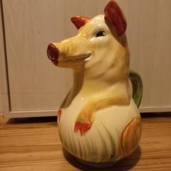 Carafe barbotine cochon