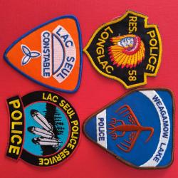 LOT &Eacute;CUSSONS POLICE AM&Eacute;RINDIENNE CANADA ONTARIO 4 indien