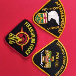 LOT &Eacute;CUSSONS POLICE AM&Eacute;RINDIENNE CANADA ONTARIO 6 indien