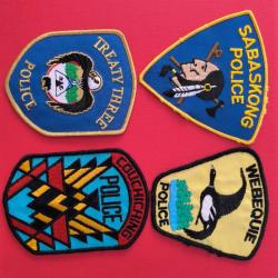 LOT &Eacute;CUSSONS POLICE AM&Eacute;RINDIENNE CANADA ONTARIO 9 indien