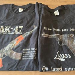 T-shirt - lot de 2 t-shirt taille XL : AK47 - Luger