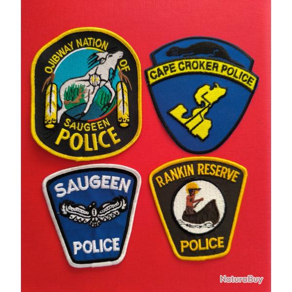 LOT �CUSSONS POLICE AM�RINDIENNE CANADA ONTARIO 10 indien