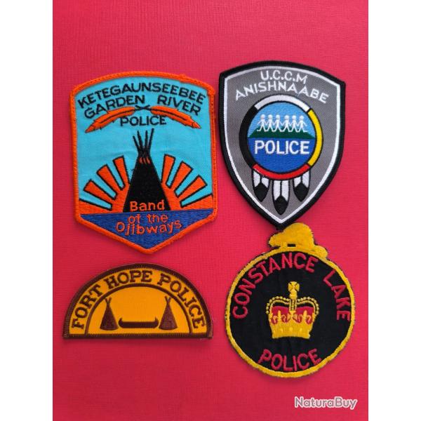 LOT �CUSSONS POLICE AM�RINDIENNE CANADA ONTARIO 13 indien