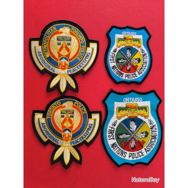 LOT �CUSSONS POLICE AM�RINDIENNE CANADA ONTARIO 15 indien