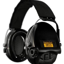 CASQUE ANTI BRUIT &Eacute;LECTRONIQUE SORDIN SUPREME PRO X NOIR GEL