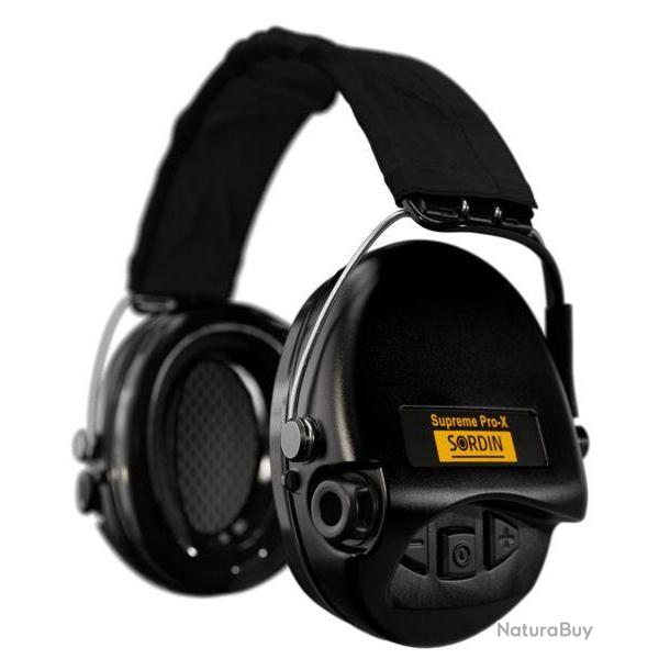 CASQUE ANTI BRUIT �LECTRONIQUE SORDIN SUPREME PRO X NOIR GEL