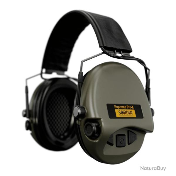 CASQUE ANTI BRUIT SORDIN SUPREME PRO X SLIM CUIR VERT