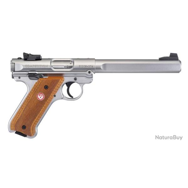 Pistolet .22 LR RUGER Mark IV Competition 6.88" 10 coups Inox