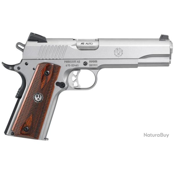 Pistolet .45 ACP RUGER SR1911 Government 5" 8 coups Inox
