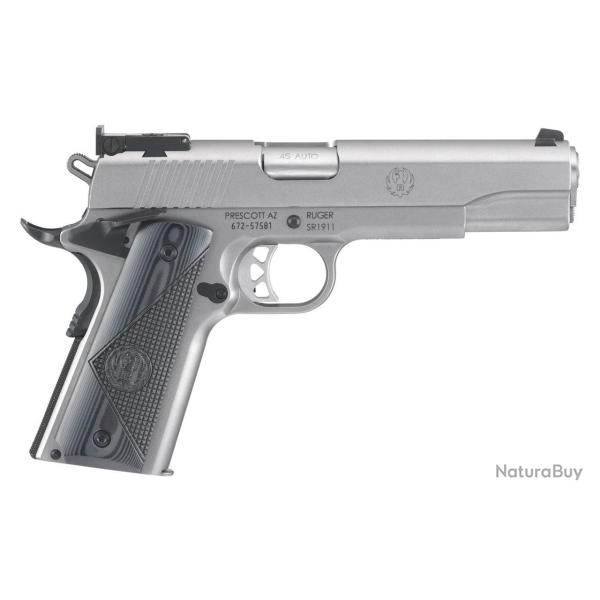 Pistolet .45 ACP RUGER SR1911 Target 5" 8 coups Inox