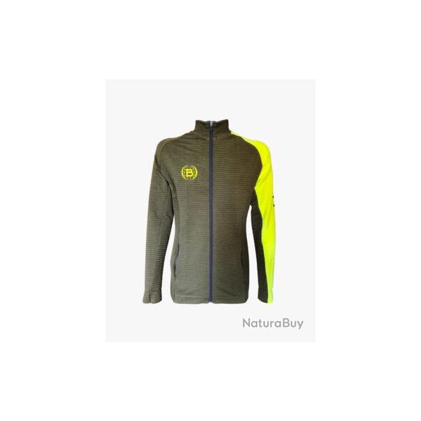 SWEAT  DE CHASSE ZIPPE " SPRING-FOREST BITRABI