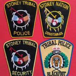 LOT &Eacute;CUSSONS POLICE AM&Eacute;RINDIENNE CANADA ALBERTA 5 indien