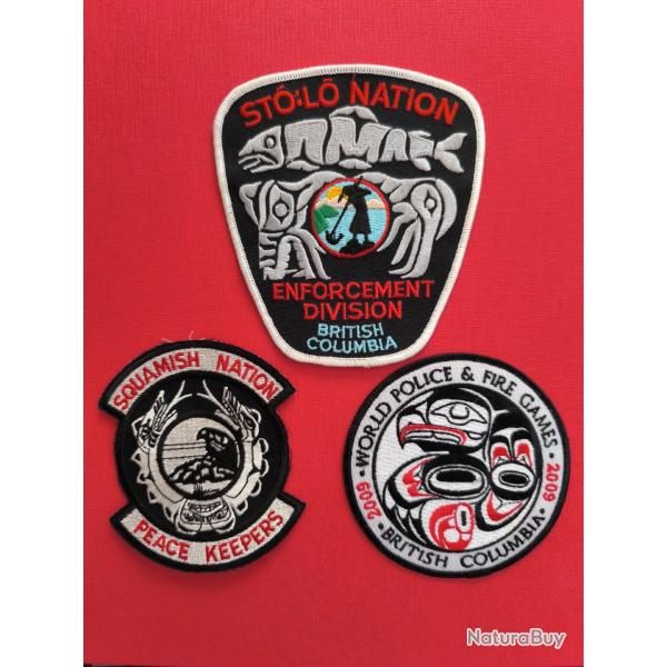 LOT �CUSSONS POLICE AM�RINDIENNE CANADA COLOMBIE BRITANNIQUE 1 indien