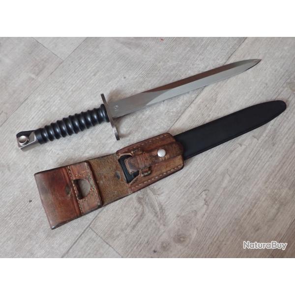 W469773 BAIONNETTE FASS 57 AVEC FOURREAU + PORTE FOURREAU en cuir