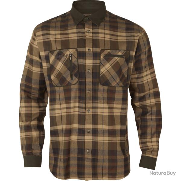 Chemise Harkila Pajala Beige/Brown