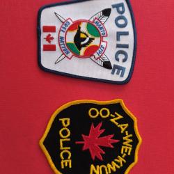 LOT &Eacute;CUSSONS POLICE AM&Eacute;RINDIENNE CANADA MANITOBA 6 indien