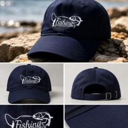 Casquette p&ecirc;che bleu