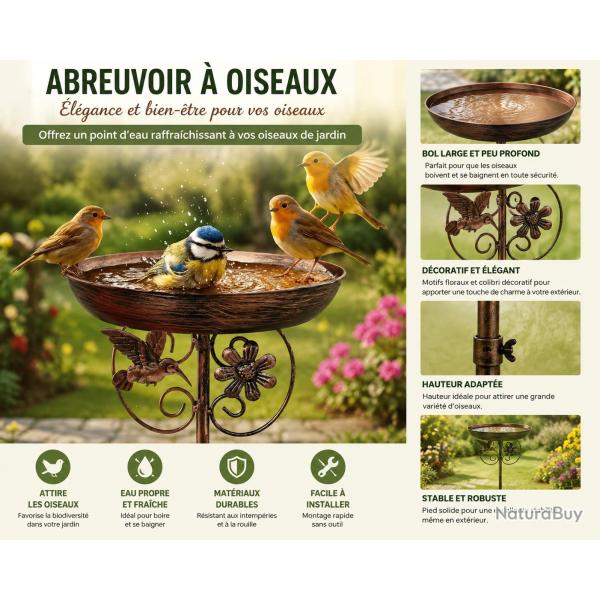 Abreuvoir oiseaux de jardin