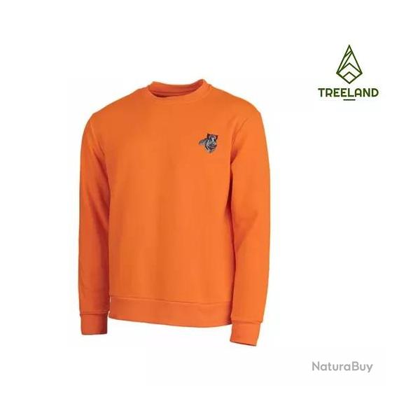 Sweat  treeland orange motif sanglier S