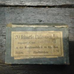 Boite de cartouches originale pour Mauser 1871/74.