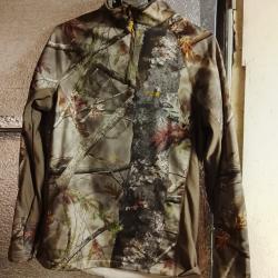 Sweat zipp&eacute; camouflage solognac