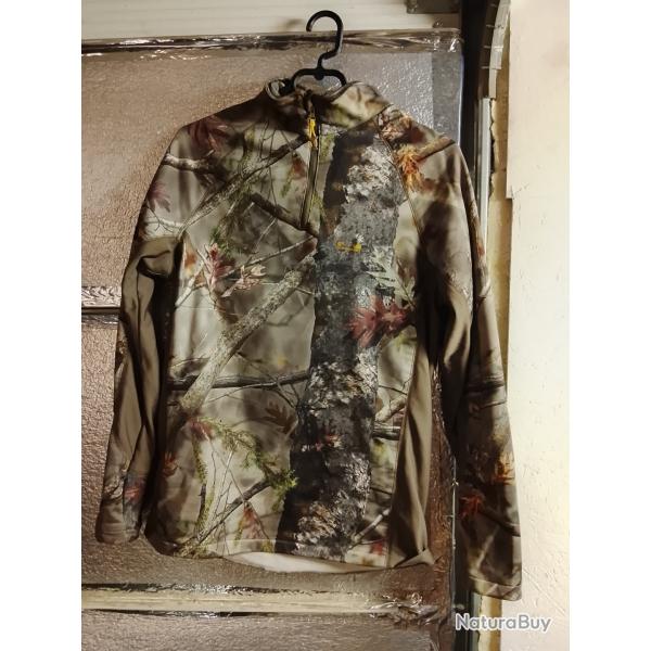Sweat zipp� camouflage solognac