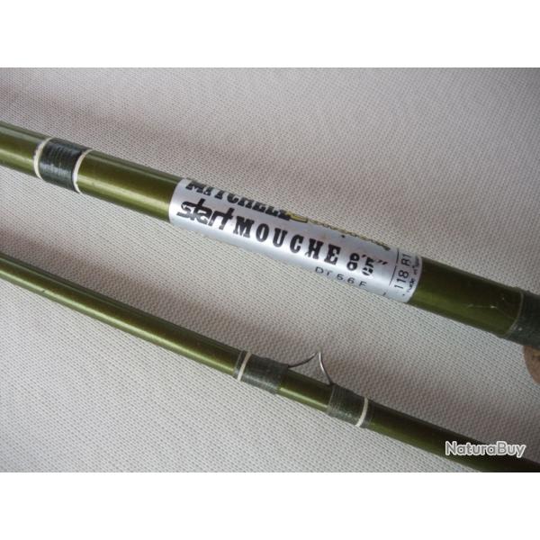 Ancienne canne � mouche Mitchell en conolon 8,5' pour soie de N� 5 ou 6 F