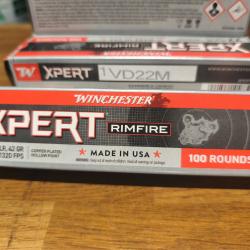 Munitions 22 lr Winchester Rimfire ( Lots de 6 bo&icirc;tes de 100)