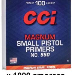 Amorces CCI Magnum Small Pistol N&deg;550 Bo&icirc;te de 1000