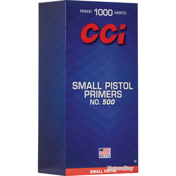 Amorces CCI Standard Small Pistol N�500 Bo�te de 1000