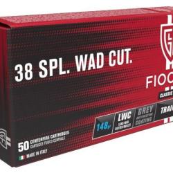 Cartouches FIOCCHI .38 Sp&eacute;cial LWC 148 gr - Bo&icirc;te de 50