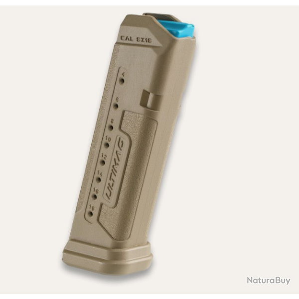 Chargeur FAB Defense Ultimag 18 Coups 9x19 pour Glock G17 / G45 - FDE