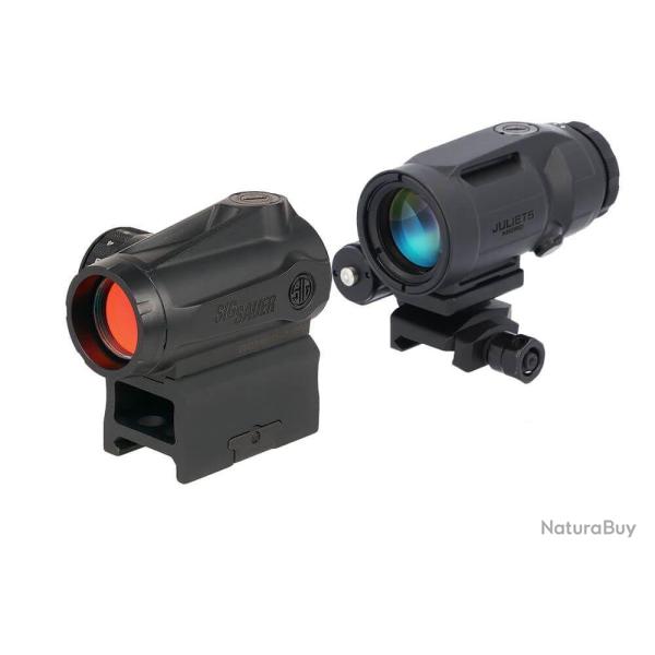 Combo point rouge SIG SAUER ROMEO MSR GEN II 2 MOA + Magnifier JULIET 3 Micro