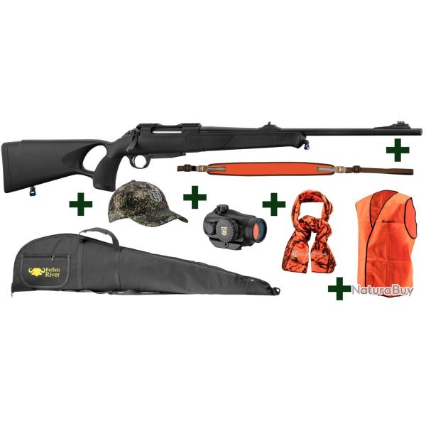 Pack Battue BCM RUBIS Synth�tique Trou de Pouce Cal. .243 Winchester 22" avec Point Rouge Nikko Stir