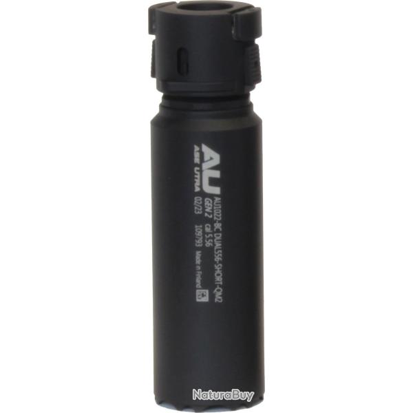 Silencieux ASE UTRA Dual 556-S-QM2 cal. 5.56 mm BoreLock Cerakote noir compact montage A1/A2