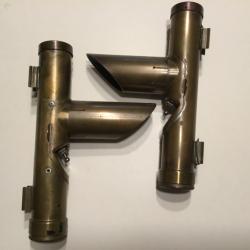 Paire d'optiques / projecteurs de balisage d'aviation APX GS en laiton - Militaria d'&eacute;poque