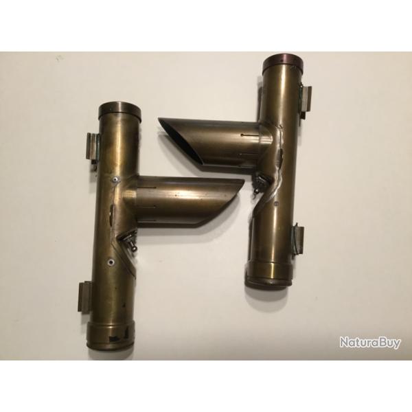 Paire d'optiques / projecteurs de balisage d'aviation APX GS en laiton - Militaria d'�poque