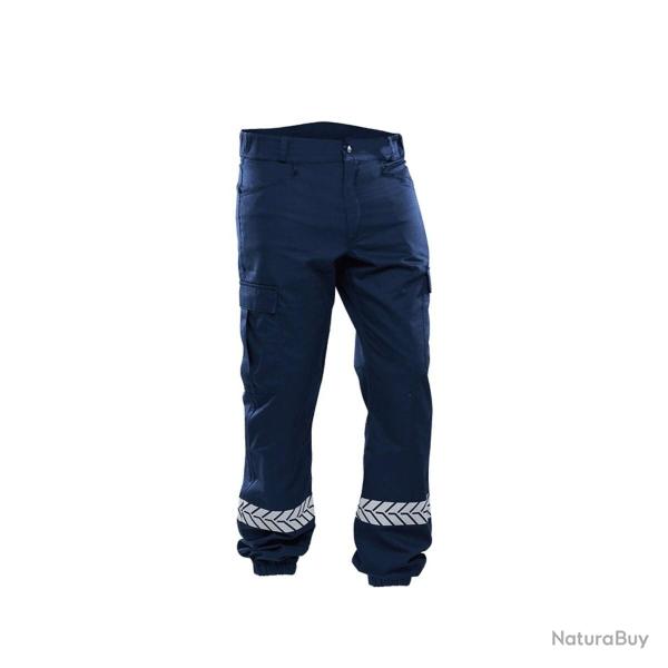 Pantalon S�curit� Priv�e Marine avec Bandes HV - GK SAFETEK� 50