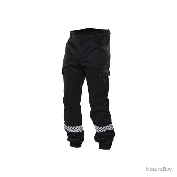 Pantalon S�curit� Priv�e noir avec bandes HV - GK SAFETEK� 38