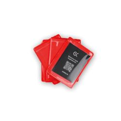 Support pour carte professionnelle avec velcro Rouge - Lot de 10 Rouge