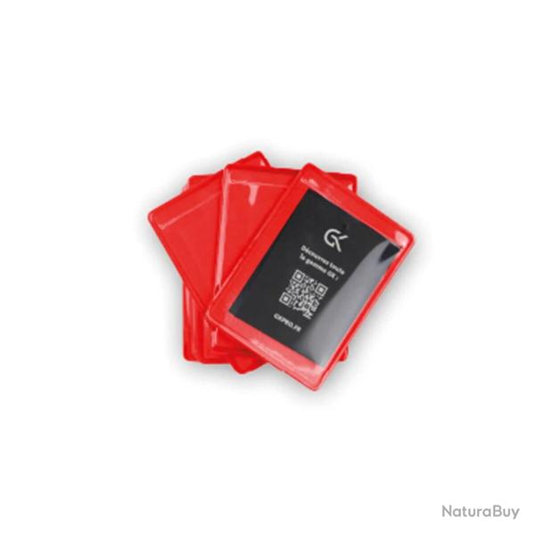 Support pour carte professionnelle avec velcro Rouge - Lot de 10 Rouge