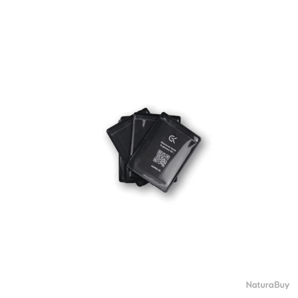 Support pour carte professionnelle avec velcro Noir - Lot de 10 Noir