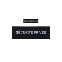 Pack Flaps "SECURITE PRIVEE" Noir HV (poitrine et dos) 3x12cm+10x30cm Noir
