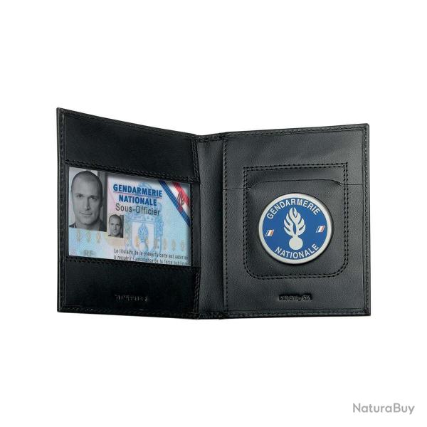 Porte-carte horizontal 2 volets Noir