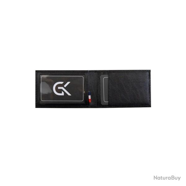 Porte-carte mini horizontal 2 volets Noir